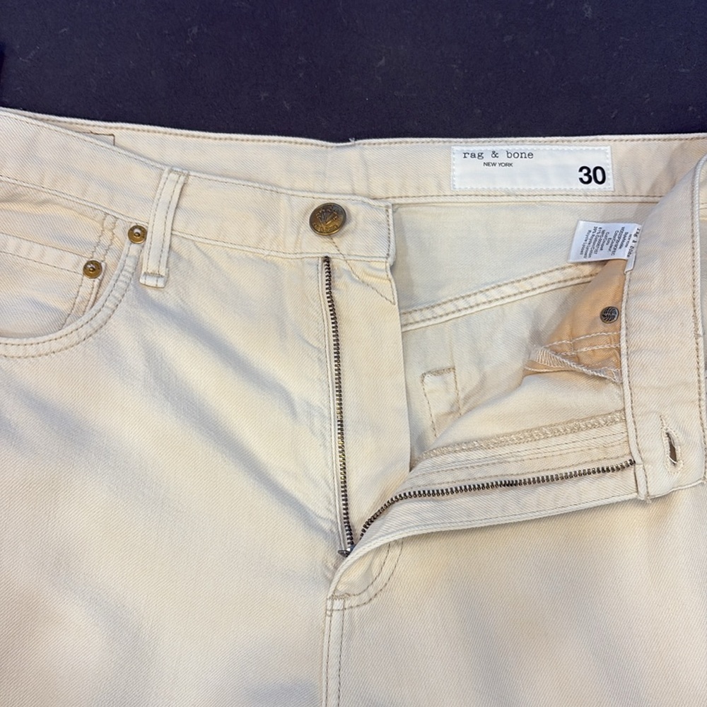 rag & bone Featherweight Sofie Jean in color Ecru - Picture 8 of 11